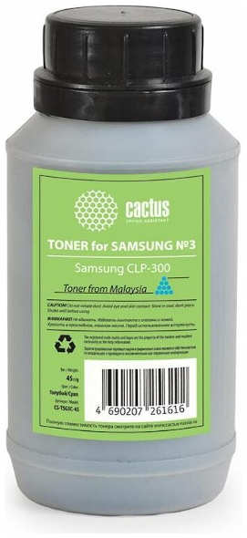 Тонер Cactus CS-TSG3C-45 голубой флакон 45гр Samsung CLP-300 36846241