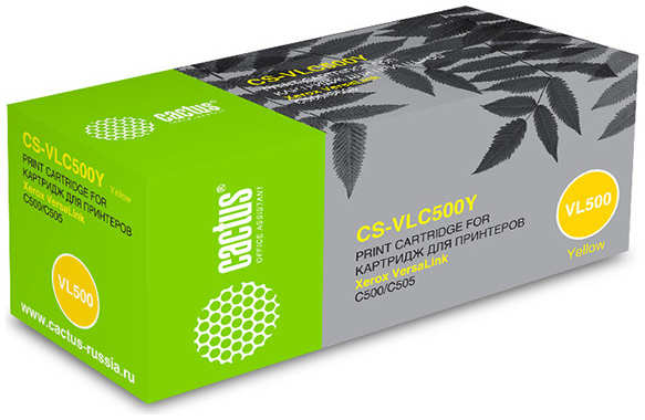 Картридж лазерный Cactus CS-VLC500Y 106R03879 (2400стр.) для Xerox VersaLink C500/C505