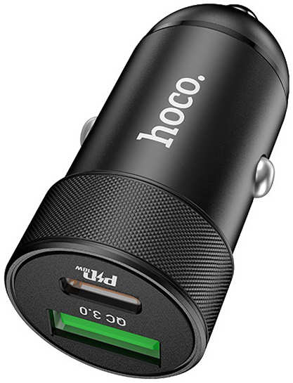 Автомобильное зарядное устройство Hoco Z32B Черное 36848549