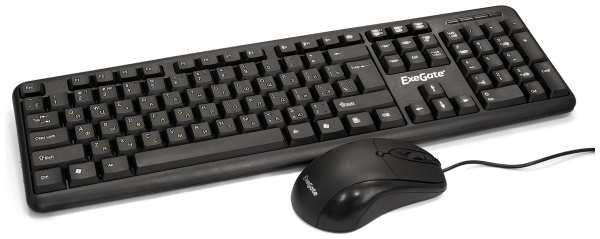Клавиатура и мышь ExeGate EX286204RUS Черная