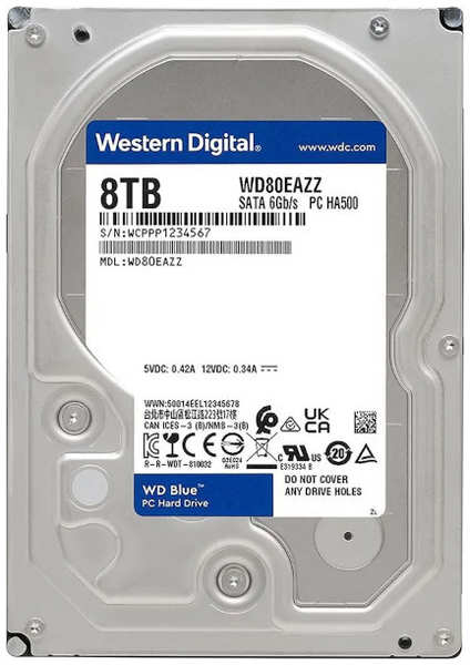 Жесткий диск(HDD) Western Digital 8Tb WD80EAZZ