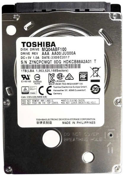 Внешний жесткий диск(HDD) Toshiba Mobile HDD 1Tb MQ04ABF100 36861727