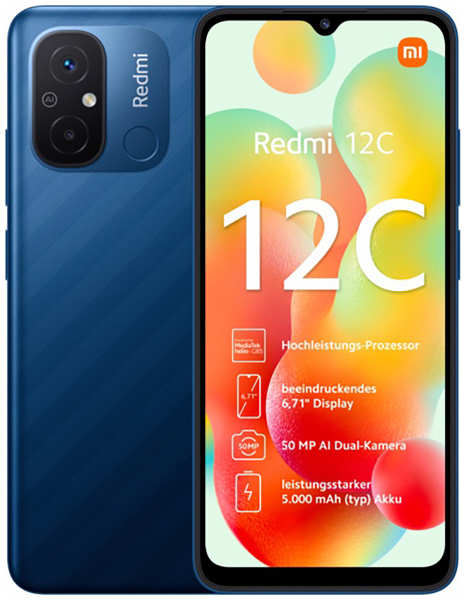 Смартфон Xiaomi Redmi 12C 4/128Gb RU Ocean Blue 36861902