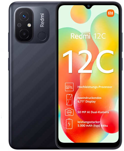 Смартфон Xiaomi Redmi 12C 4/128Gb RU Graphite Grey 36861906