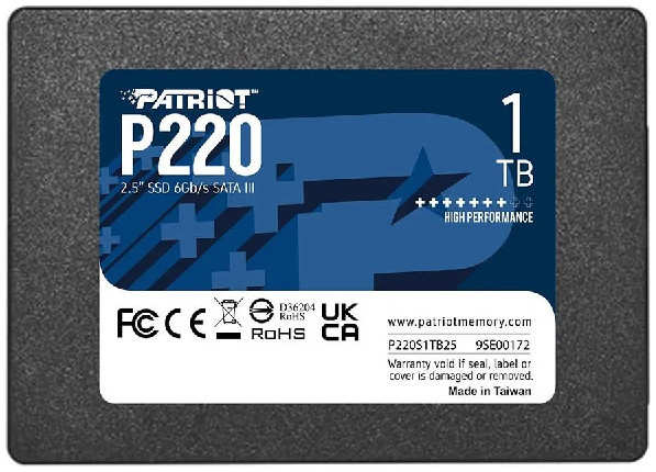 Твердотельный накопитель(SSD) Patriot P220 1Tb P220S1TB25 36862912