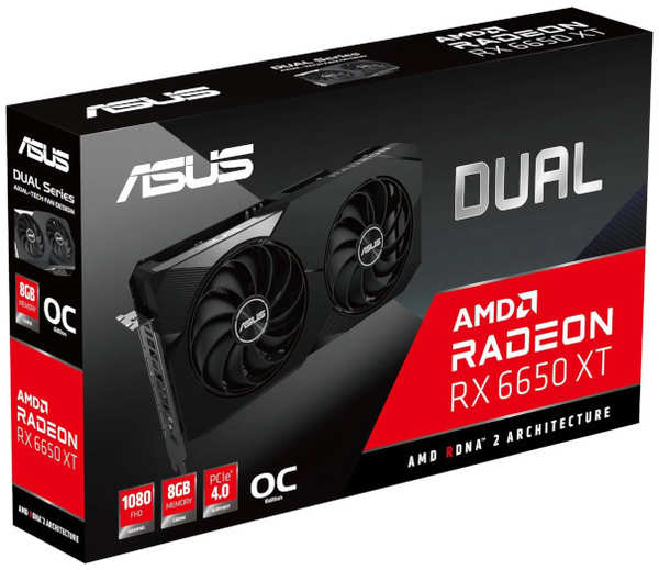 Видеокарта Asus Radeon RX 6650XT 8Gb DUAL-RX6650XT-O8G 36864137