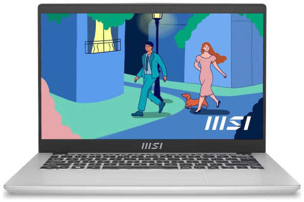 Ноутбук MSI Modern 14 C12M-240XRU Core i5 1235U 8Gb SSD512Gb Intel Iris Xe Graphics 14 IPS FHD 1920x1080 Free DOS silver WiFi BT Cam, 9S7-14J111-240