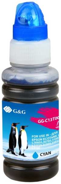 Чернила G&G GG-C13T00S24A 70мл Голубые 36865430