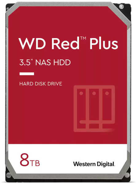 Жесткий диск(HDD) Western Digital Red Plus 8Tb замена WD80EFBX WD80EFZZ 36866451