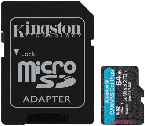 Карта памяти Kingston microSDXC Class 10 UHS 3 64Gb SDCG3/64GB 36866472