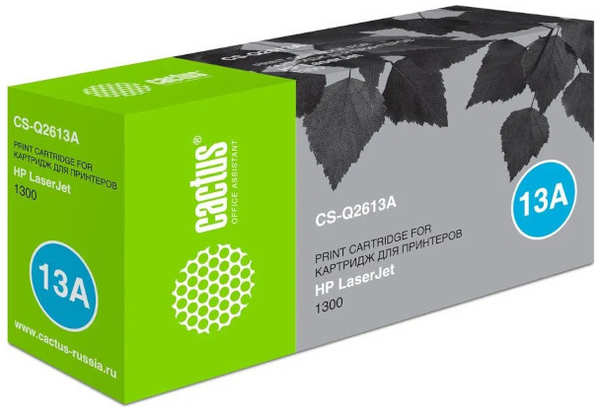 Картридж Cactus лазерный CS-Q2613A черный (2500стр.) для HP Laser Jet 1300 36866479