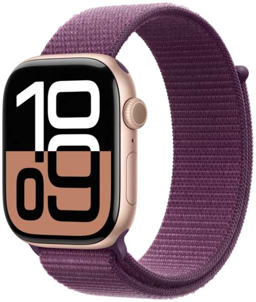 Умные часы Apple Watch Series 10 GPS+Cellular 46mm Rose Gold Aluminium Case Sport Loop Plum 36875291