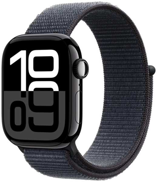 Умные часы Apple Watch Series 10 GPS+Cellular 46mm Jet Black Aluminium Case Sport Loop Black 36875292