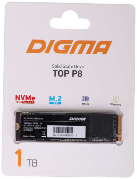 Твердотельный накопитель(SSD) Digma Top P8 1Tb DGST4001TP83T 36883124