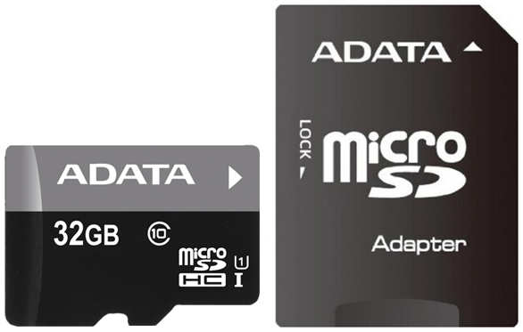 Карта памяти Adata microSDHC Class 10 UHS I U1 32Gb SD adapter 36883239