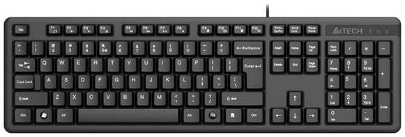 Клавиатура A4Tech KK-3 USB BLACK Черная 36884610
