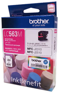 Картридж Brother струйный LC563M пурпурный (600стр.) для MFC-J2510 3690363