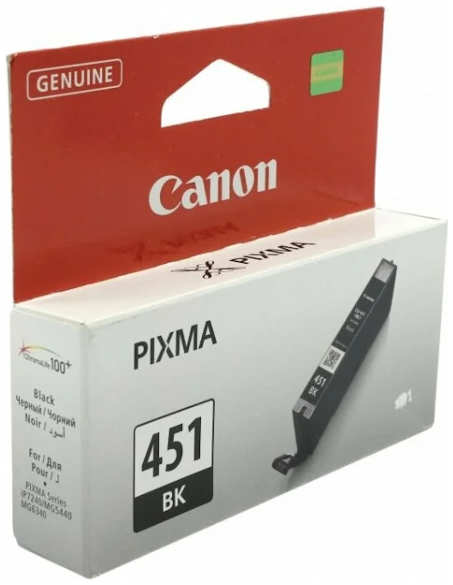 Картридж струйный Canon CLI-451BK 6523B001 черный (337стр.) (7мл) для Pixma iP7240 MG6340 MG5440 3693035