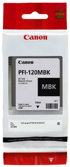 Картридж струйный Canon PFI-120 MBK 2884C001 матовый (130мл) для imagePROGRAF TM-200 205