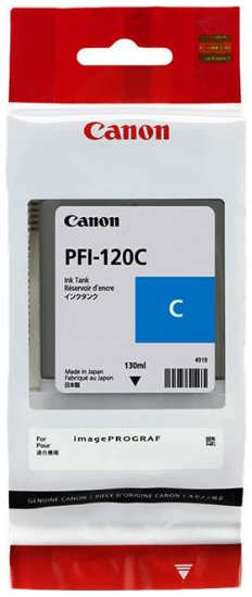Картридж струйный Canon PFI-120 C 2886C001 (130мл) для imagePROGRAF TM-200 205