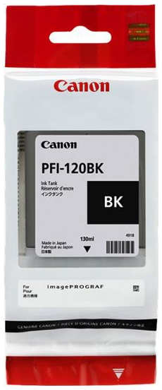 Картридж струйный Canon PFI-120 BK 2885C001 черный для imagePROGRAF TM-200 205 3693098
