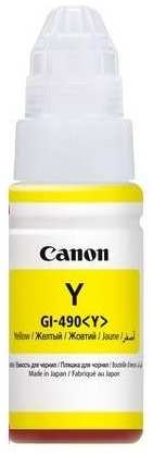 Картридж струйный Canon GI-490Y 0666C001 желтый (70мл) для Pixma G1400 2400 3400 3693266