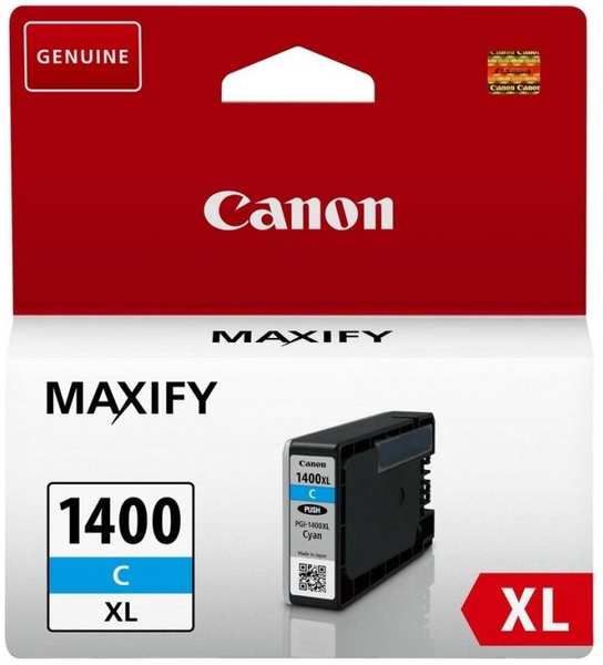 Картридж струйный Canon PGI-1400XLC 9202B001 голубой (1200стр.) для Maxify МВ2040 2340 3693289
