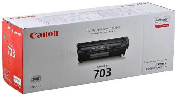 Картридж лазерный Canon 703 7616A005 черный (2000стр.) для LBP-2900 3000 3693702