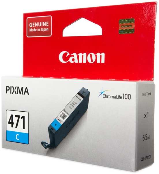 Картридж струйный Canon CLI-471C 0401C001 голубой для Pixma MG5740 MG6840 MG7740 3693731