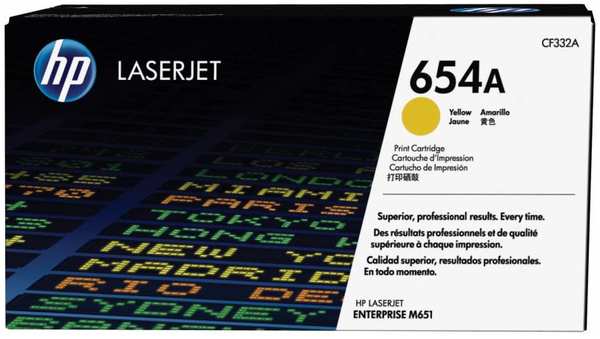 Картридж лазерный HP 654A CF332A желтый (15000стр.) для CLJ Ent M651n M651dn M651xh M680dn M680f 3693767