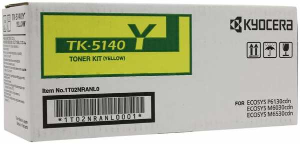 Картридж лазерный Kyocera 1T02NRANL0 TK-5140Y желтый (5000стр.) для Ecosys M6030cdn M6530cdn P6130cdn 3695508