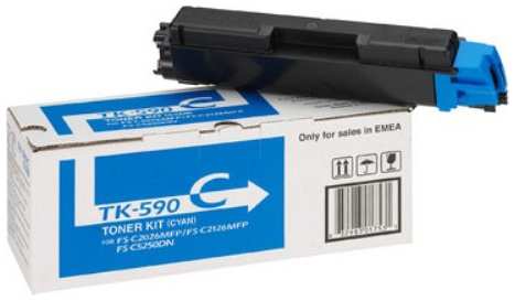 Картридж лазерный Kyocera TK-590C голубой (5000стр.) для FSC2026 2126 3695523