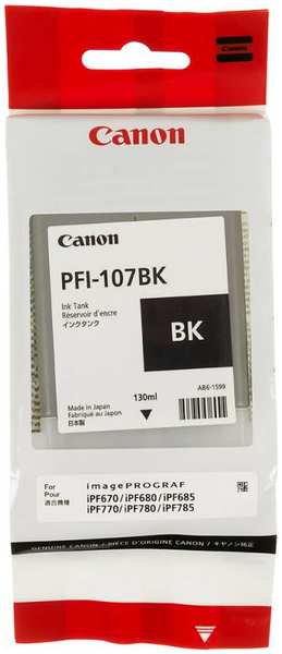 Картридж струйный Canon PFI-107BK 6705B001 черный (130мл) для iP F680 685 780 785 3695642