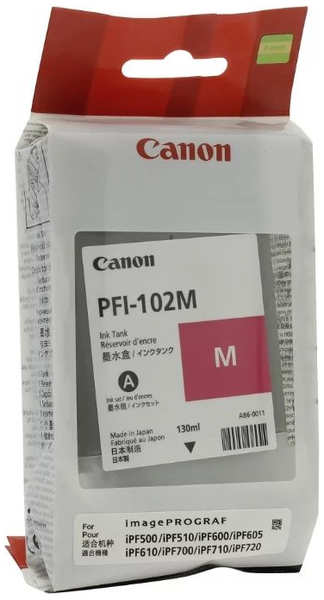 Картридж струйный Canon PFI-102M 0897B001 пурпурный для iP F510 605 610