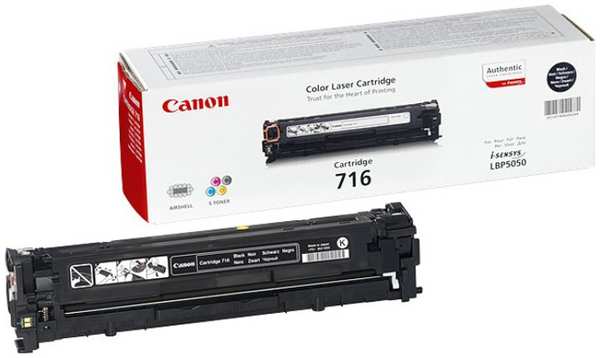 Картридж лазерный Canon 716BK 1980B002 черный (2300стр.) для LBP-5050 5050N 3695988