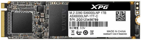 Твердотельный накопитель(SSD) Adata Твердотельный накопитель A-Data XPG SX6000 Lite 1TB ASX6000LNP-1TT-C