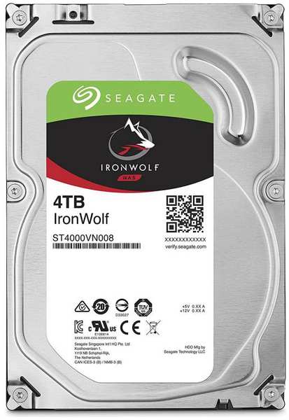 Жесткий диск(HDD) Seagate IronWolf 4 Tb ST4000VN008