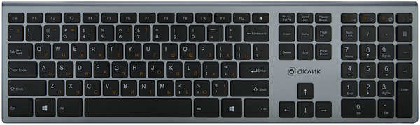 Клавиатура Oklick 890S grey USB беспроводная slim 3697824