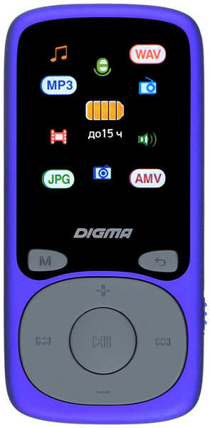 Плеер Digma Hi-Fi Flash B4 8Gb Синий 3698112