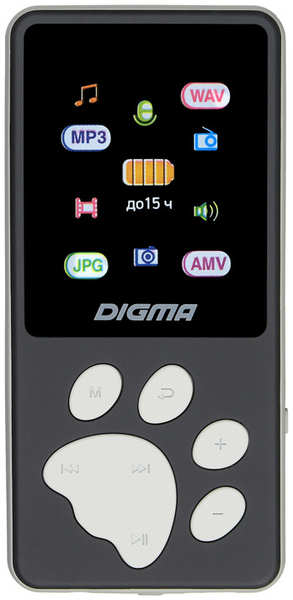 Плеер Digma Hi-Fi Flash S4 8Gb Черный 3698125