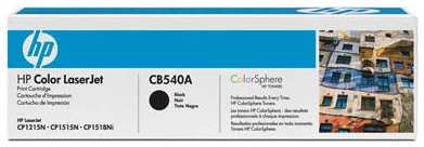 Картридж лазерный HP 125A CB540A черный (2200стр.) для CLJ CP1215 CP1515 CP1518 3699030