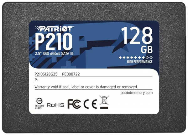 Твердотельный накопитель(SSD) Patriot Memory SSD накопитель Patriot P210 P210S128G25 128Gb 3699234