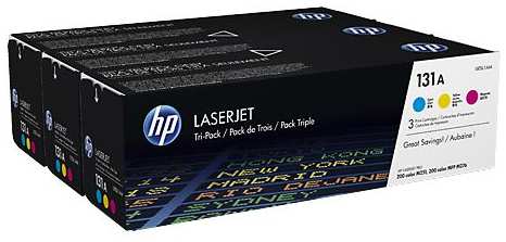 Картридж лазерный HP 131A U0SL1AM многоцветный x3упак. (1800стр.) для LJ Pro 200 Color M251 M251n M25 3699348