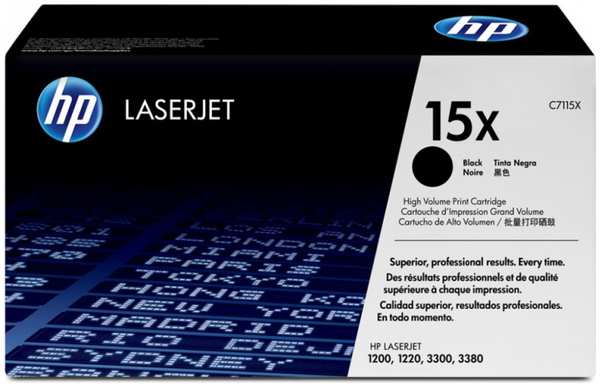 Картридж HP лазерный 15X C7115X черный (3500стр.) для LJ 1200 1220 1000W 3699355
