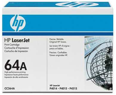 Картридж HP лазерный 64A CC364A черный (10000стр.) для LJ P4014 4015 4515 3699367