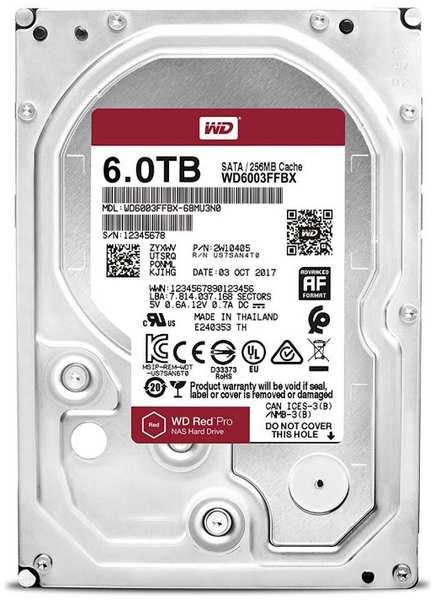 Жесткий диск(HDD) Western Digital WD NAS Pro WD6003FFBX 6Tb