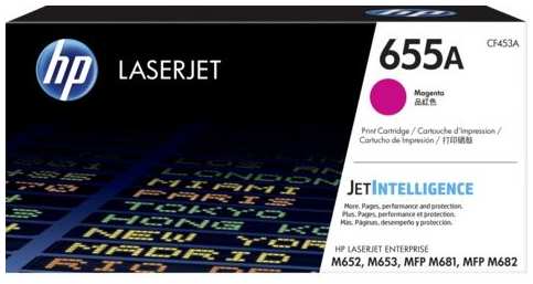 Картридж HP лазерный 655A CF453A пурпурный (10500стр.) для M652 653 M681 682 3699708