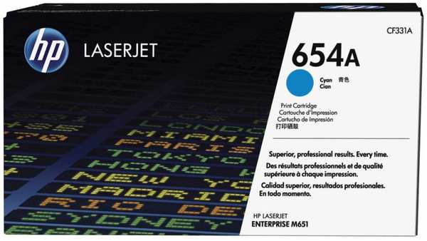 Картридж HP лазерный 654A CF331A голубой (15000стр.) для CLJ Ent M651n M651dn M651xh M680dn M680f 3699731