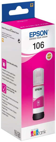 Картридж Epson струйный 106M C13T00R340 пурпурный (70мл) для L7160 7180 3699853