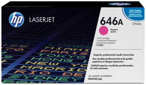 Картридж лазерный HP 646A CF033A пурпурный (12500стр.) для CM4540 3699968